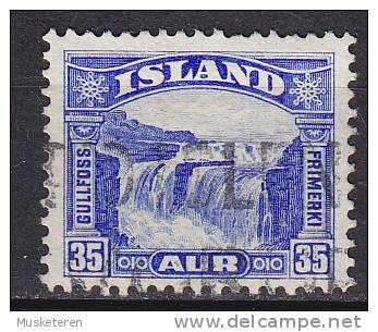 Iceland 1931 Mi. 152      35 A Gullfoss-Wasserfall - Oblitérés