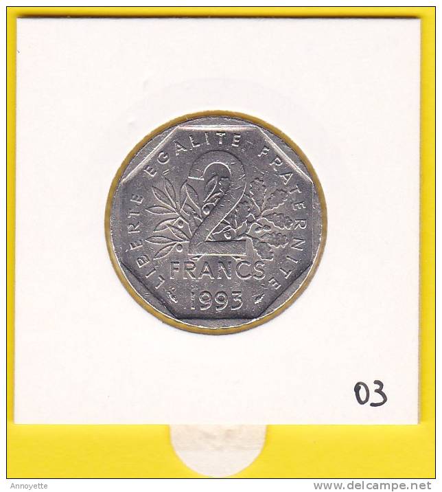 CINQUIÈME RÉPUBLIQUE - 2 FRANCS JEAN MOULIN 1993 - Commémoratives