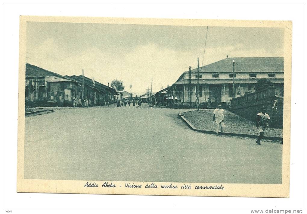 ADDIS ABEBA -VISIONE DELLA VECCHIA CITTA' COMMERCIALE - 1936 -N.4363- A.O.I. REGNO D´ITALIA - COLONIE - *(col937) - Ethiopia