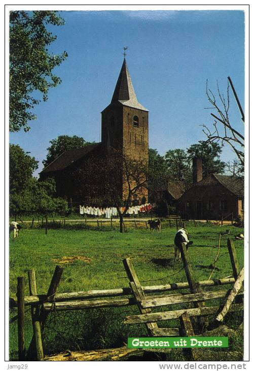 Nederland/Holland, Westerbork, Hervormde Stefanuskerk, Ca. 1970 - Autres & Non Classés