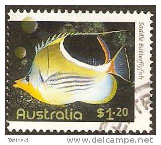 AUSTRALIA - USED 2010 $1.20 Fishes Of The Reef - Saddle Butterflyfish - Gebraucht