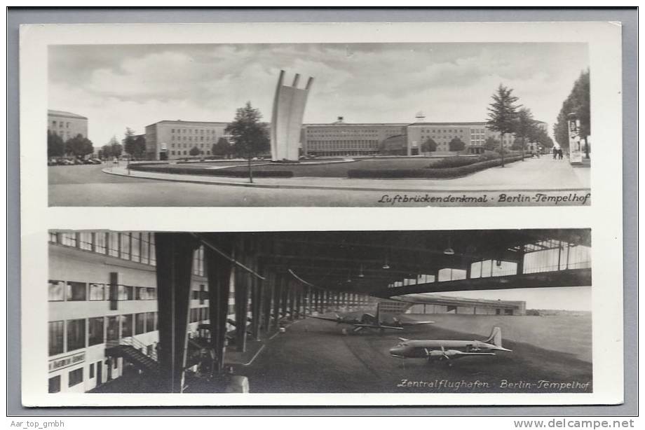 DE Be Tempelhof Flugplatz Ungebraucht Pan-Foto - Tempelhof