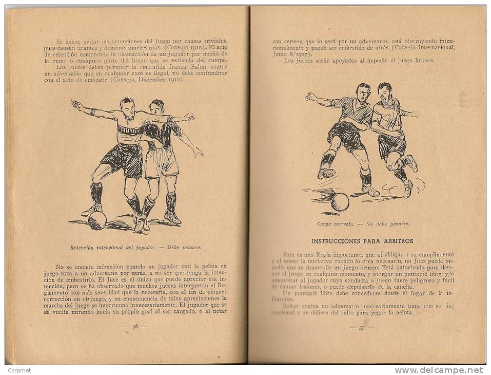 FUTBOL -  LEYES DE JUEGO Del FOOTBALL ASOCIACION - Montevideo 1946 - 112 Pág- Obsequio De ARMIÑO La Yerba De Los Gauchos - Handwetenschappen