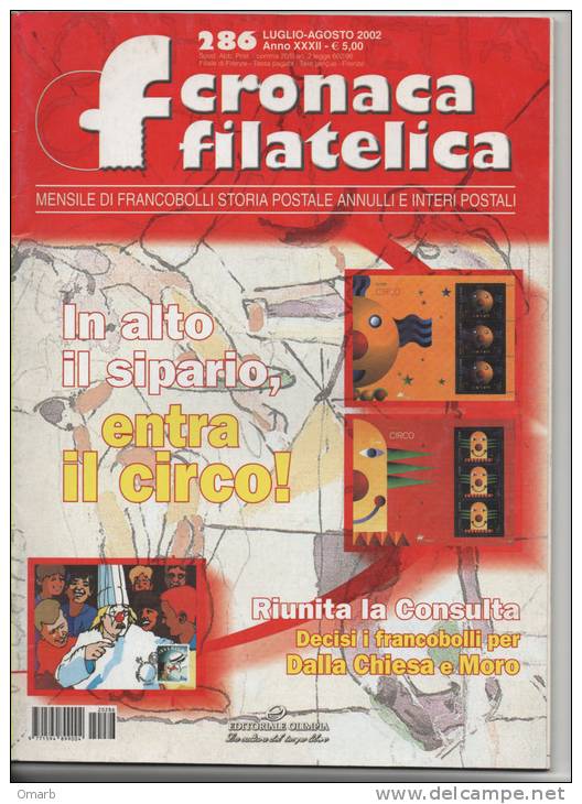 Lib018-2 Rivista Mensile "cronaca Filatelica" | Francobolli, Storia Postale, Annulli E Interi Postali | 286 Agosto 2002 - Italiano