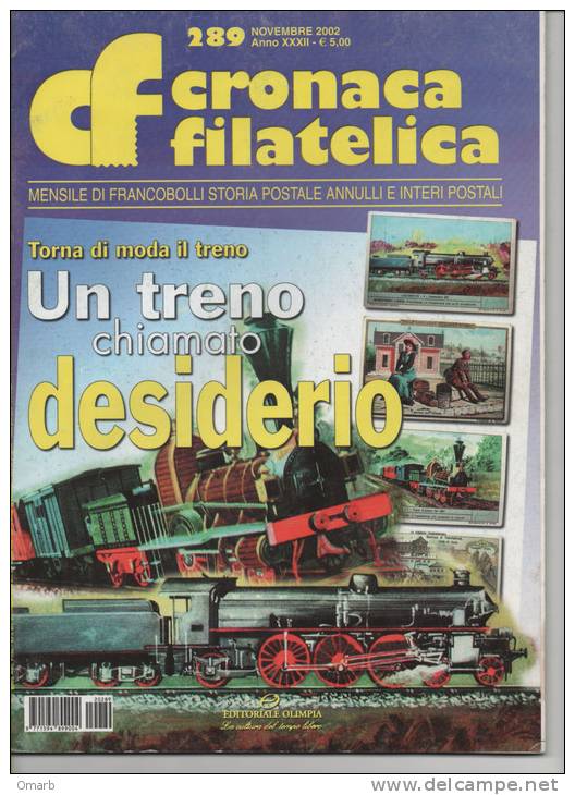 Lib018-7 Rivista Mensile "cronaca Filatelica" Francobolli, Storia Postale, Annulli, Interi Postali, Treni, Train  289 - Italien