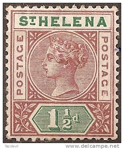 ST HELENA - 1896 1&frac12;d Queen Victoria. Scott 44. Mint Hinged * - Sainte-Hélène