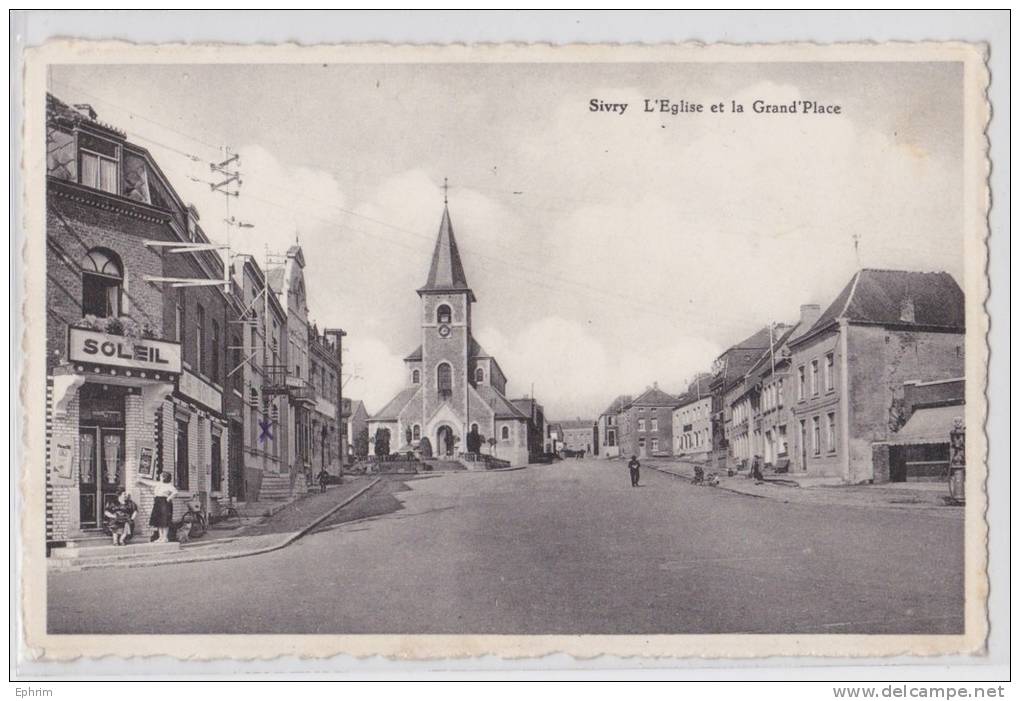 SIVRY RANCE - L'Eglise Et La Grand'Place - Sivry-Rance