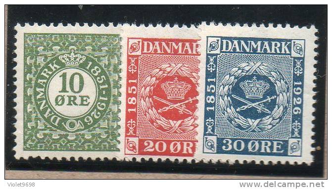 DANEMARK : TP N° 165/167 ** - Ongebruikt