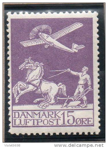 DANEMARK : PA N° 2 ** - Airmail