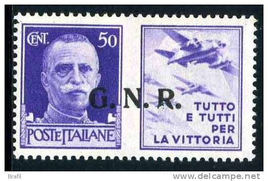 1944 Italia, Propaganda Di Guerra 50 Cent. Con "R" Difettosa Nuovo (*) - Propaganda Di Guerra