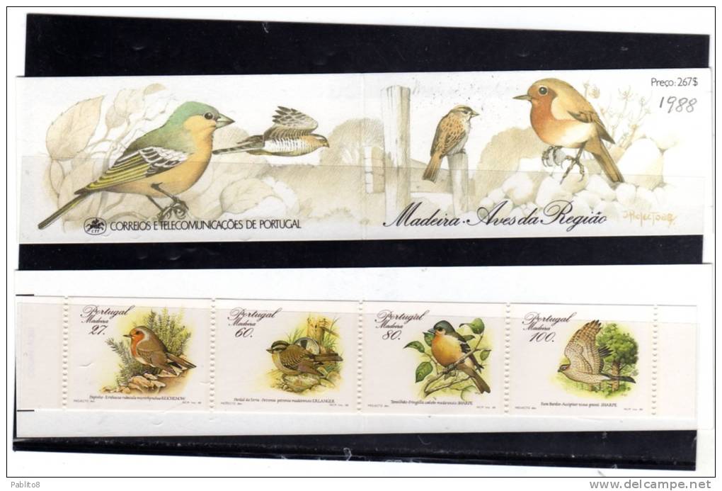 MADERA - MADEIRA 1988 UCCELLI MNH FOGLIETTO LIBRETTO - Madeira