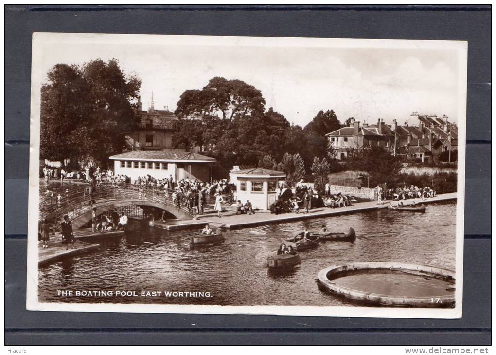 26450    Regno  Unito,  The  Boating  Pool  East  Worthing,  VG  1947 - Worthing