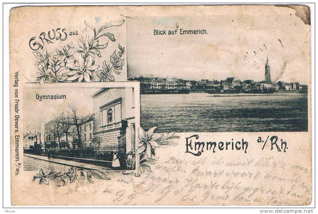 D2819   EMMERICH : Blick Auf Emmererich / Gymnasium - Emmerich