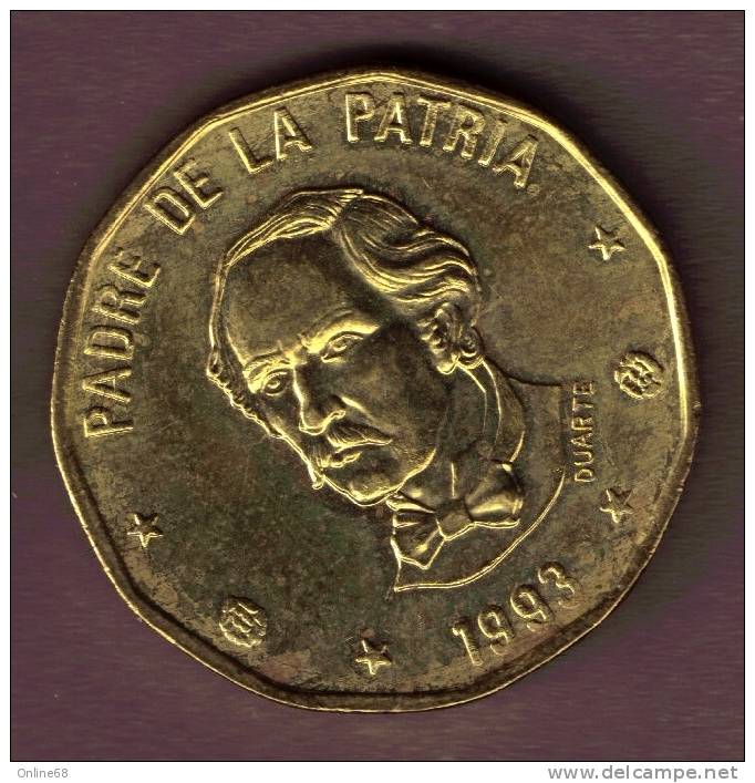 REP. DOMINICANA 1 PESO 1993  DUARTE - Dominicaine