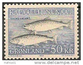 Czeslaw Slania. Greenland 1983. Atlantic Salmon.  Michel 140 MNH. - Unused Stamps