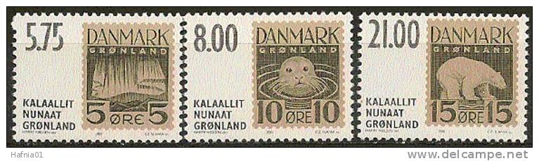 Czeslaw Slania. Greenland 2001. Int. Stamp Exhibition HAFNIA&acute;01. Michel 371-73  MNH. - Unused Stamps