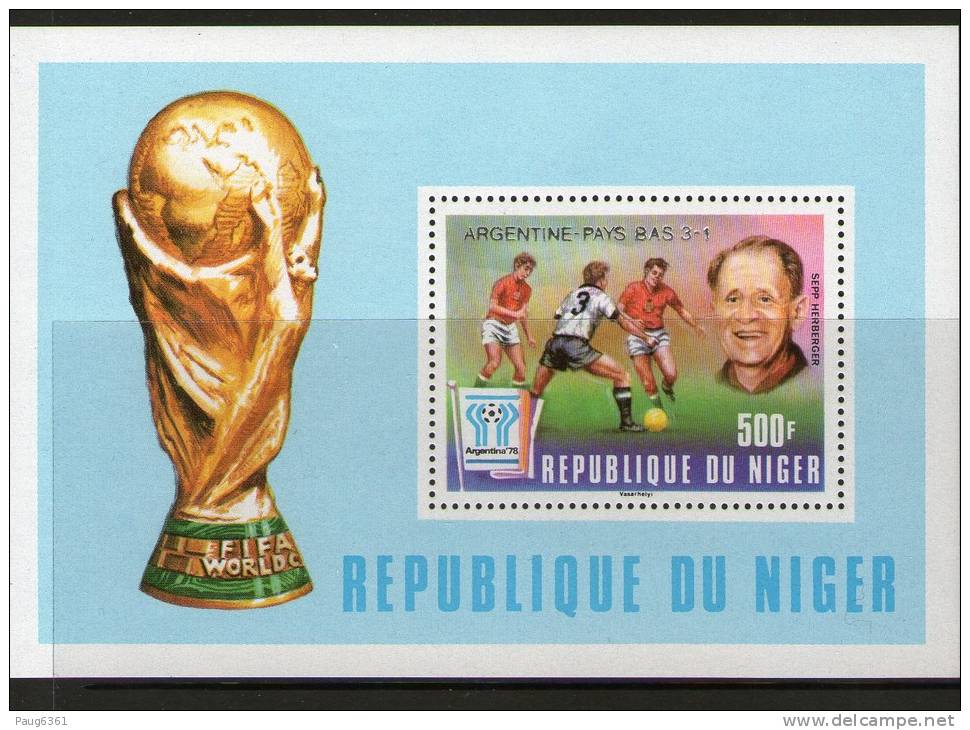 NIGER 1978 FOOTBALL  YVERT N°B19 NEUF MNH** - 1978 – Argentina