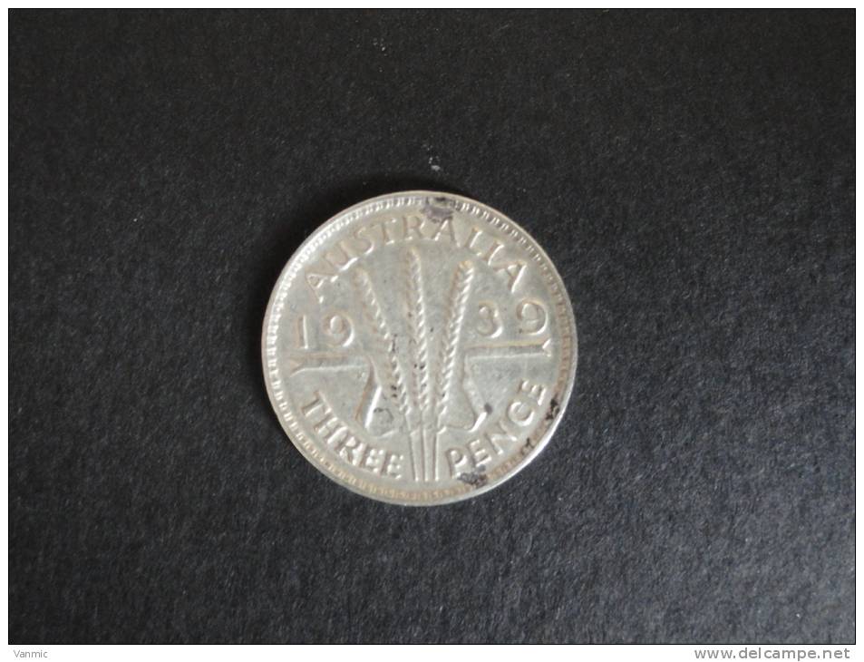1939 - 3 Pence - Argent - Australie - Threepence