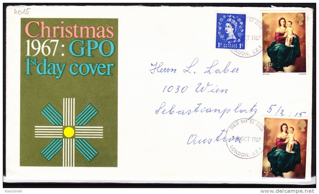 1967 - GB/UK -   FDC /  Sammlerbeleg, Gelaufen Von London Nach Vienna / Austria - S.Scan (gb/uk 4015) - 1952-71 Ediciones Pre-Decimales