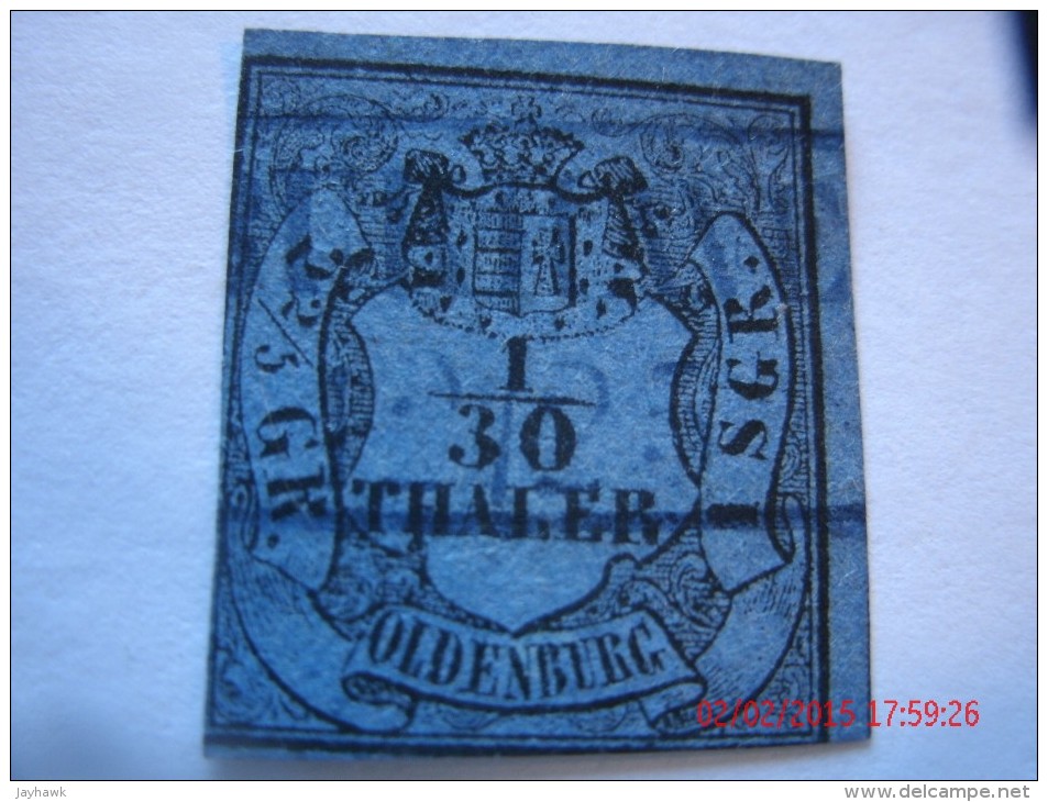 OLDENBURG, SCOTT# 1, 1/30 Sgr, USED - Oldenburg