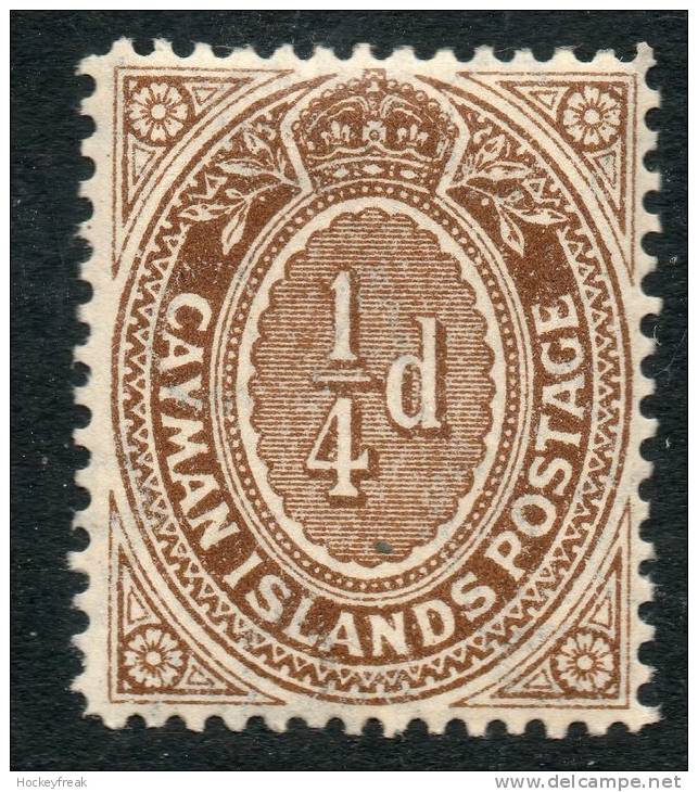 Cayman Islands 1909 - ¼d Grey-brown SG38a HM Cat £7 SG2018 A-Z 1840-1970 Catalogue - Cayman Islands