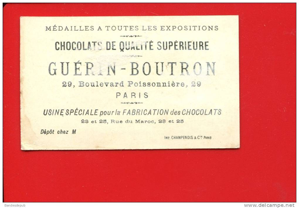 GUERIN BOUTRON Belle Chromo Dorée Champenois Enfant Fillette Jouet Chèvre Ou Bouc Ou Mouflon - Guerin Boutron