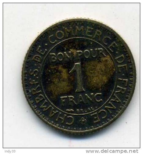 - FRANCE . BON POUR 1F. 1921  . - Monétaires / De Nécessité