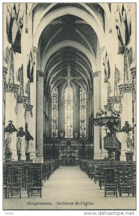 Hoogstraten :  Intérieur De L'église  ( Geschreven 1914 Met Zegel ) - Hoogstraten