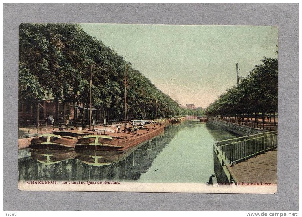 26515    Belgio,   Charleroi,  Le  Canal  Au  Quai  De  Brabant,  VG  1906 - Charleroi