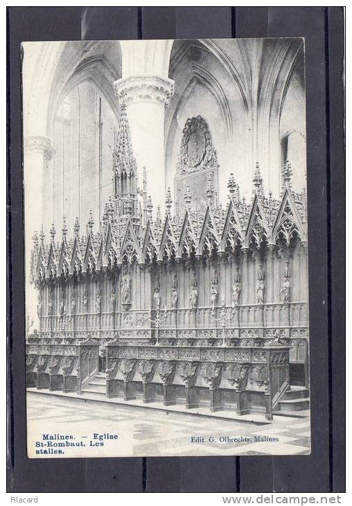 26516     Belgio,     Malines,  Eglise  St-Rombaut,  Les  Stalles,  VG  1909 - Mechelen