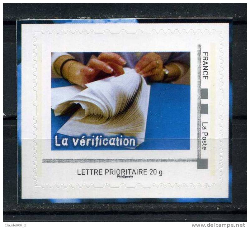 La Vérification  Adhésif Neuf ** . Collector L'Imprimerie Des Timbres De La Poste - Collectors