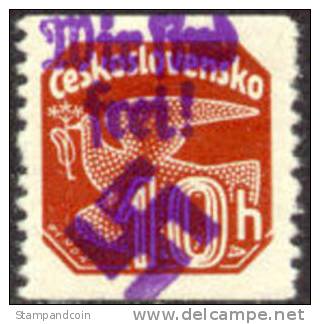 Reichenberg-Maffersdorf Michel #59 Mint Never Hinged Overprinted Czech Stamp, Expertized - Occupation 1938-45