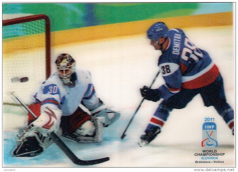 Slovakia 2011. IIHF World Championship Ice Hockey Bratislava Kosice 3D Postcard Postal Stationery With Hologram - Holograms