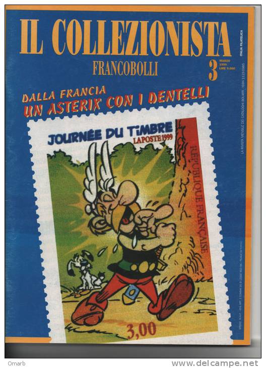 Lib020-7 Rivista Mensile Filatelia  "il Collezionista Francobolli" | 3 Marzo 1999 | Asterix - Italian