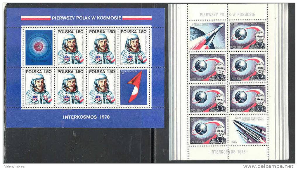 Pologne  Poland Polen Polska  BF ** YT 79/80 Premier Polonais Dans L'espace" Interkosmos1978" - Blocs & Hojas