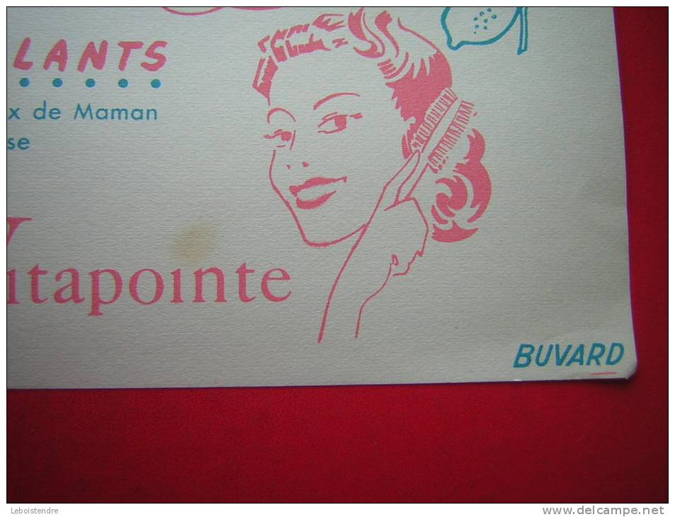 BUVARD PARFUM & BEAUTE -VITAPOINTE- BRILLANTS COMME LES CHEVEUX DE MAMAN QUI UTILISE VITAPOINT - Perfumes & Belleza