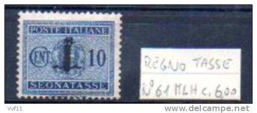 ITALIA REGNO GNR  SEGNATASSE  N° 61 MLH LINGUELLATO - Colis-postaux