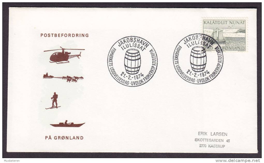 Greenland 1974 FDC Cover Postbeförderung In Grönland Walfangerboot "Karen" (Cz. Slania) - FDC