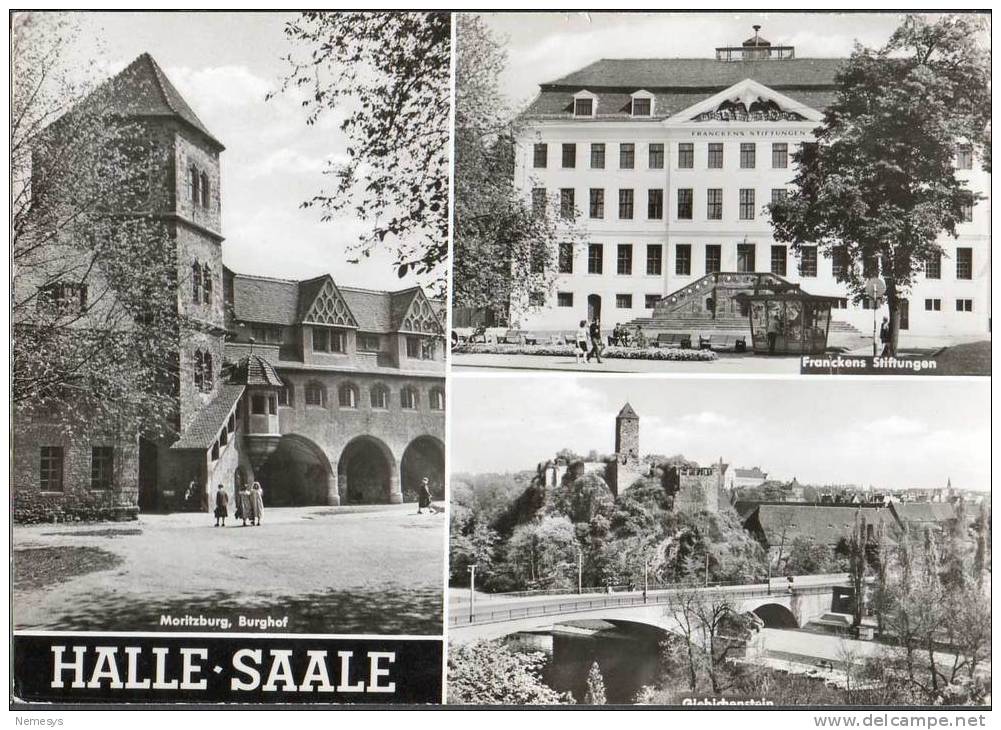1981 HALLE SAALE FG V 2 SCAN FLAMME TARGHETTA - Halle (Saale)