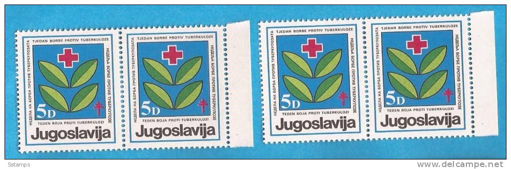 1984  JUGOSLAVIJA JUGOSLAVIA CK-92 ROT KREUZ-CROCE ROSSA-UW--WHITE PAPER. PAPER Yellowish NEVER HINGED - Liefdadigheid