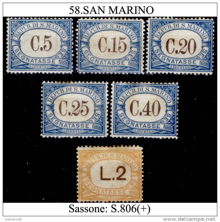 San-Marino-F0058 - Postage Due