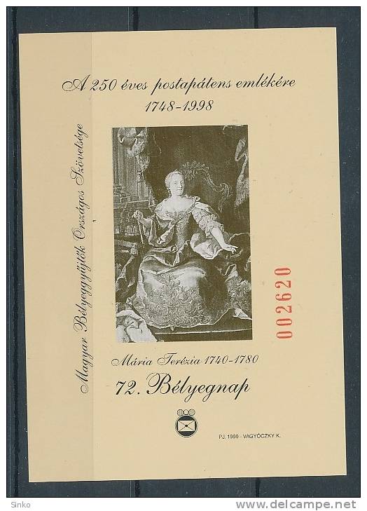 1999. Maria Theresa - Feuillets Souvenir