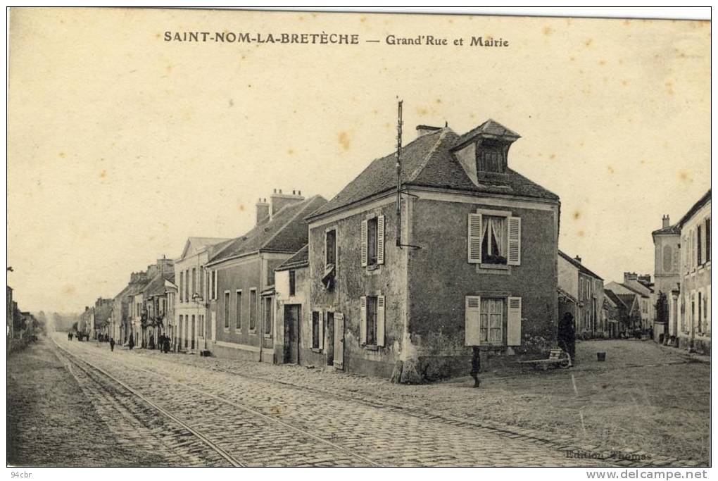 CPA(78) ST  NOM LA BRETECHE    Grand Rue Et Mairie - St. Nom La Breteche