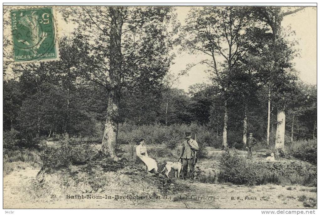 CPA(78) ST NOM  LA BRETECHE       Les Carrieres (chasseurs) - St. Nom La Breteche