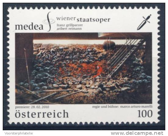 OOSTENRIJK ÖSTERREICH AUSTRIA AUTRICHE 2010 MEDEA WIENER STAATSOPER VERY FINE MNH ** - Unused Stamps