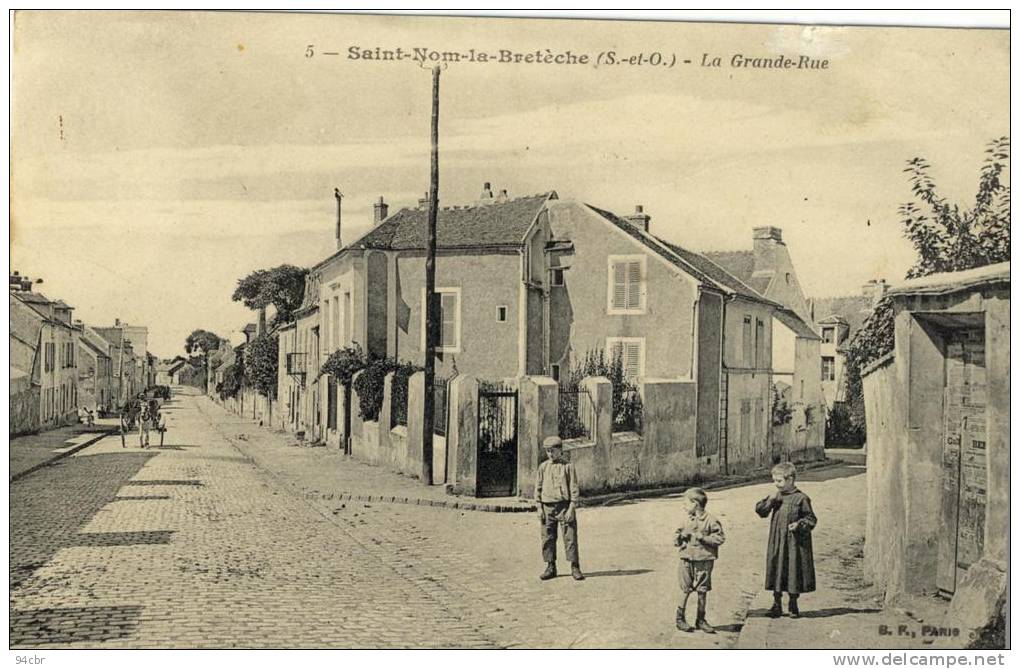 CPA(78)SAINT NOM  LA BRETECHE        La Grande Rue  (leger Defaut Bord Haut) - St. Nom La Breteche