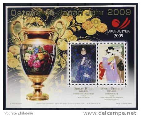 OOSTENRIJK AUSTRIA AUTRICHE 2009 -1 SHEET AUSTRIA JAPAN MNH ** - Blocs & Hojas