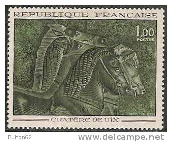 F1 - France (1966) - Vase "Cratère De Vix", Chevaux, Bronze. Horses. Taille-douce, Dent. 12 1/2-13. Y&T N°1478. - Prehistory