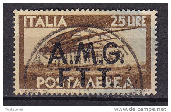 Italy Triese Zone A (AMG FTT) 1947 Mi. 22      25 L Airmail Flugpostmarke Overprinted - Gebraucht