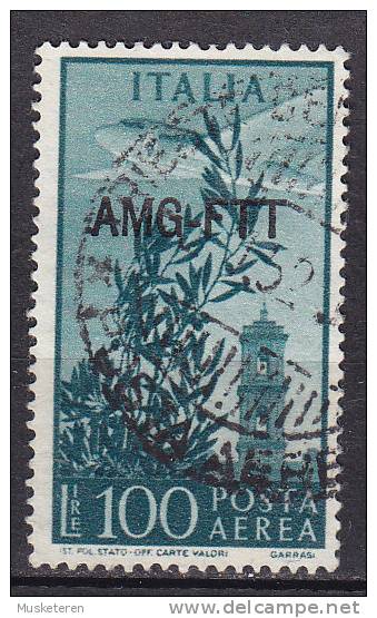 Italy Triese Zone A (AMG FTT) 1949 Mi. 95      100 L Airmail Flugpostmarke Overprinted - Gebraucht